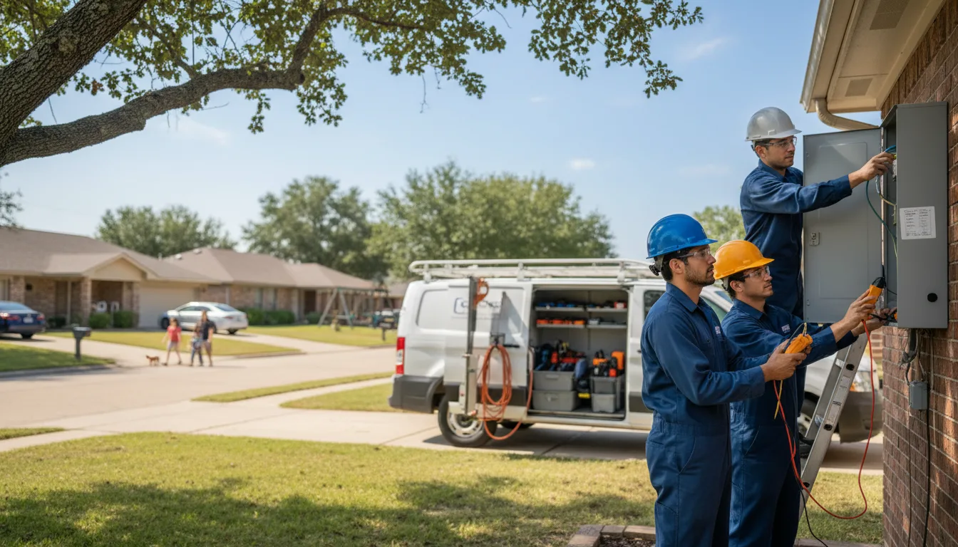 Certified electrician providing emergency electrical services in Chester, TX